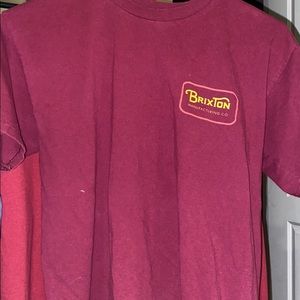 Brixton mfg burgundy men’s small t shirt